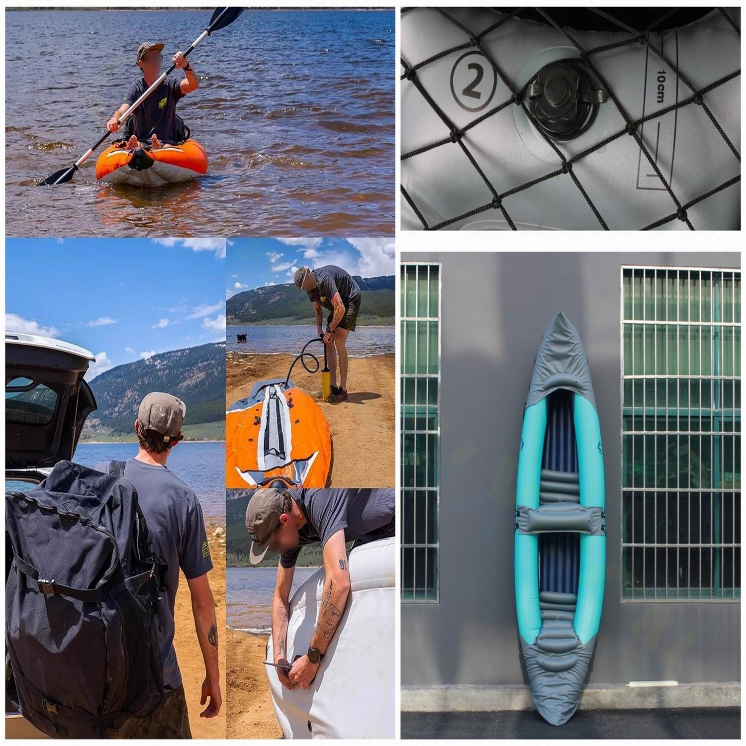 PVC Inflatable Kayak Canoe 1 P - Fishing Kayak Inflatable recension och pris
