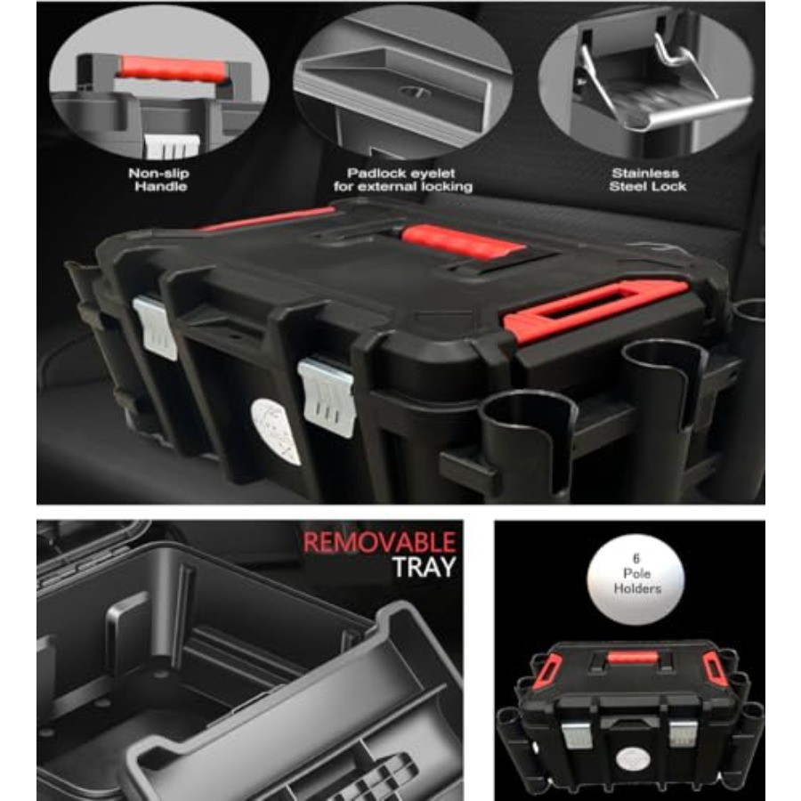 Kayak Fishing Crate - 6 Integr - Fishing Kayak Rod Holder recension och pris