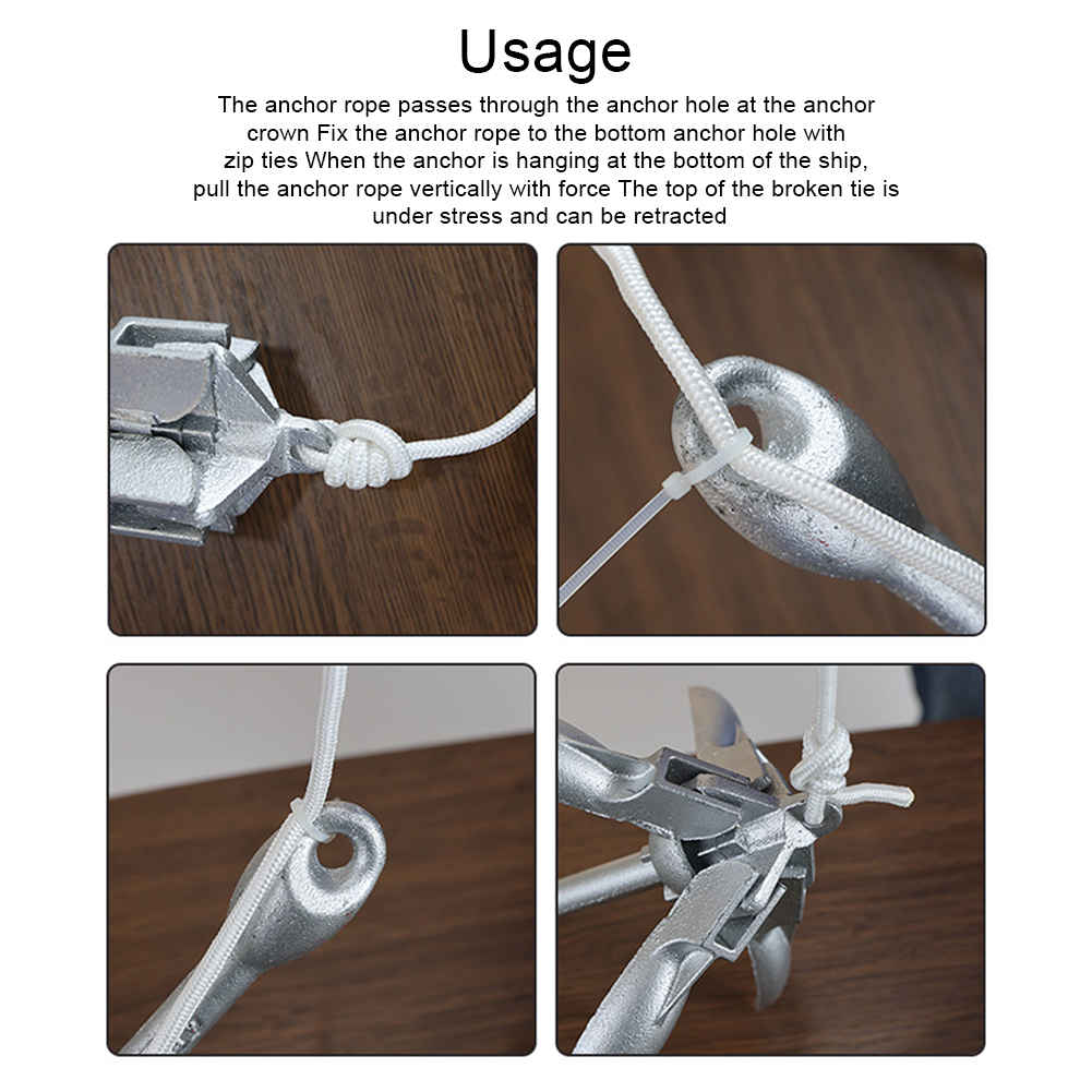 0.7KG 1.5KG Grapnel Anchor wit - Fishing Kayak Anchor recension och pris